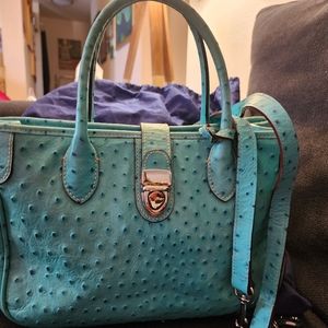 Turquoise Ostrich Dooney & Bourke blue